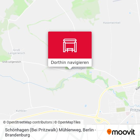 Schönhagen (Bei Pritzwalk) Mühlenweg Karte