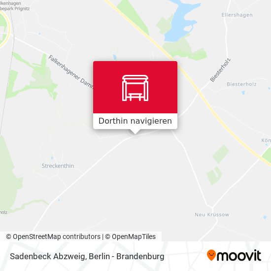 Sadenbeck Abzweig Karte