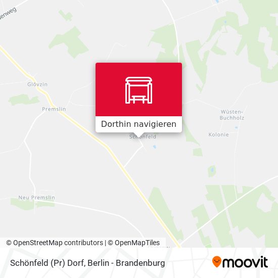 Schönfeld (Pr) Dorf Karte