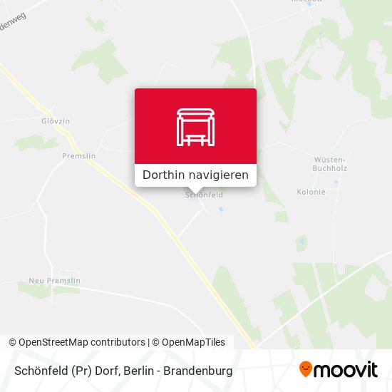 Schönfeld (Pr) Dorf Karte