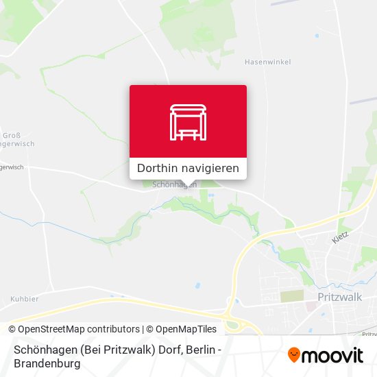 Schönhagen (Bei Pritzwalk) Dorf Karte