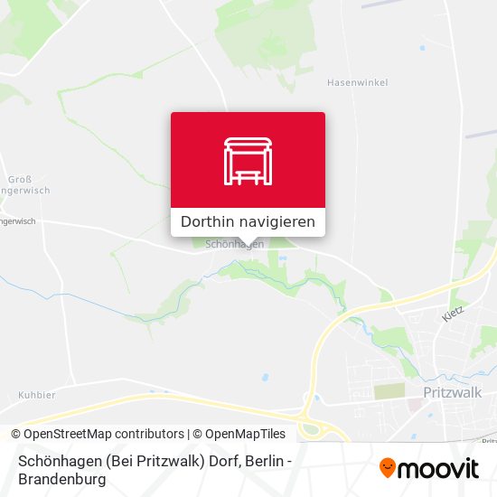 Schönhagen (Bei Pritzwalk) Dorf Karte