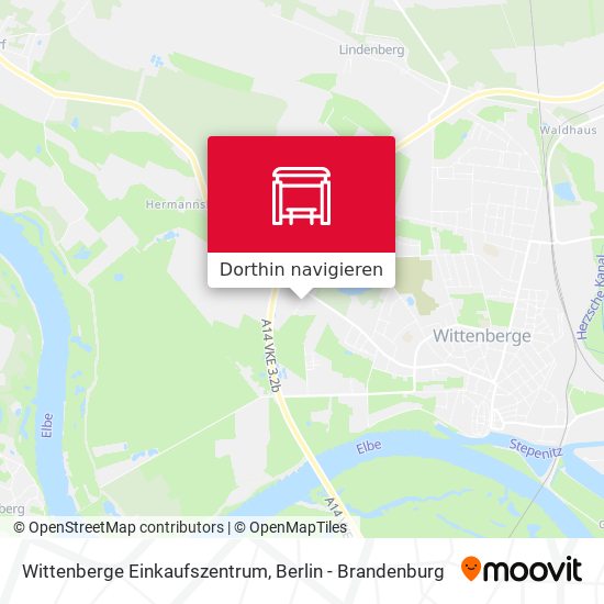 Wittenberge Einkaufszentrum Karte