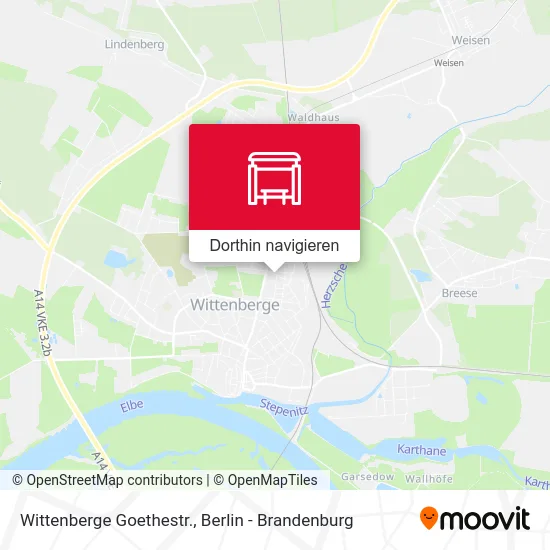 Wittenberge Goethestr. Karte