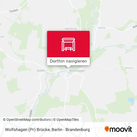 Wolfshagen (Pr) Brücke Karte