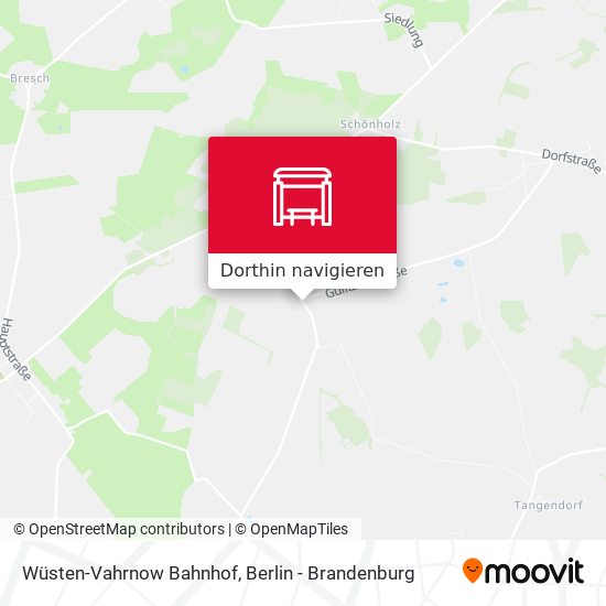 Wüsten-Vahrnow Bahnhof Karte