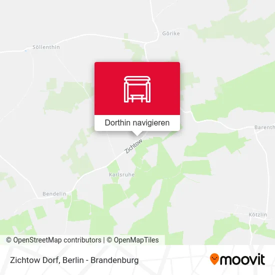 Zichtow Dorf Karte