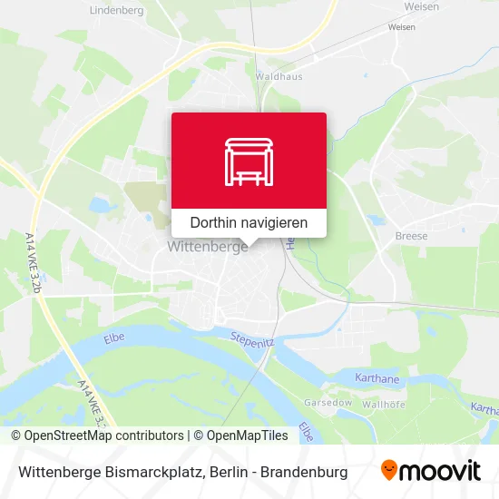 Wittenberge Bismarckplatz Karte