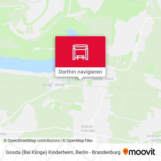 Gosda (Bei Klinge) Kinderheim Karte