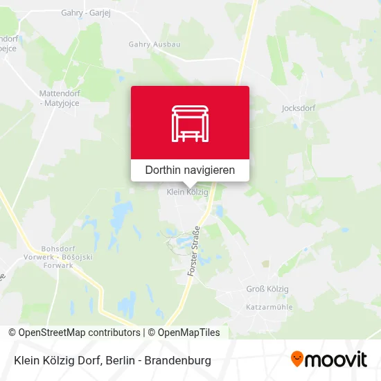 Klein Kölzig Dorf Karte