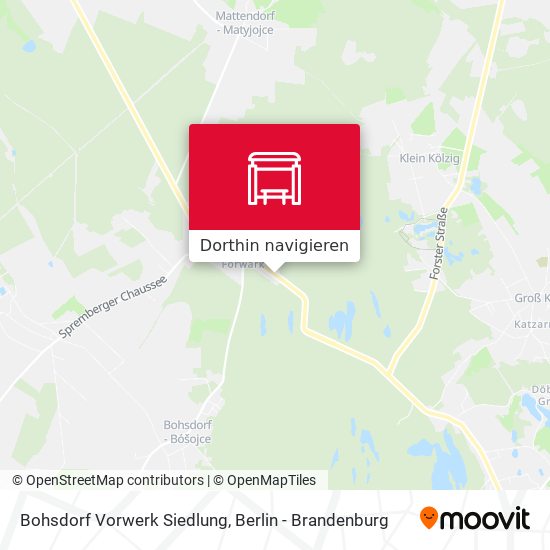 Bohsdorf Vorwerk Siedlung Karte