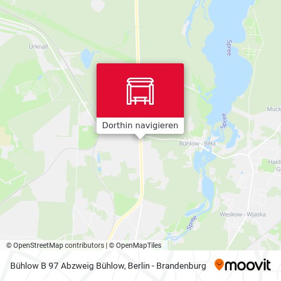 Bühlow B 97 Abzweig Bühlow Karte