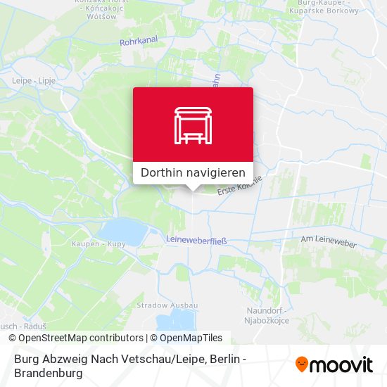 Burg Abzweig Nach Vetschau / Leipe Karte