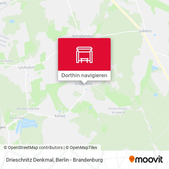 Drieschnitz Denkmal Karte