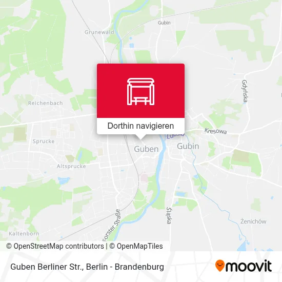 Guben Berliner Str. Karte