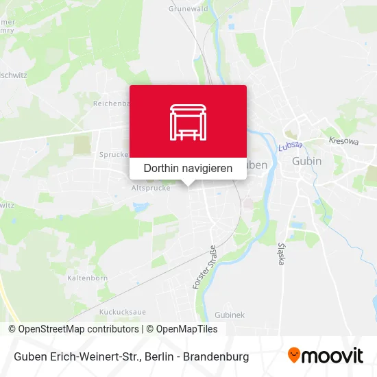 Guben Erich-Weinert-Str. Karte