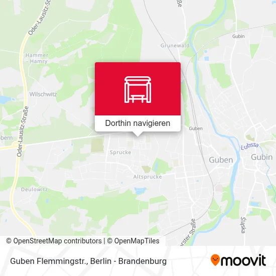 Guben Flemmingstr. Karte