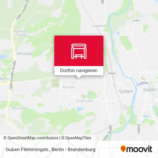 Guben Flemmingstr. Karte