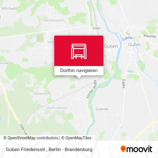 Guben Friedensstr. Karte