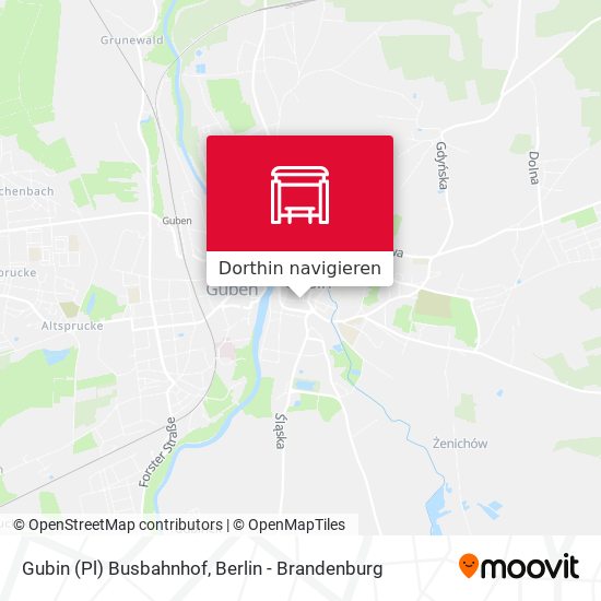 Gubin (Pl) Busbahnhof Karte