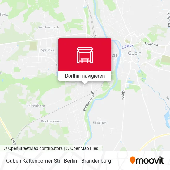 Guben Kaltenborner Str. Karte