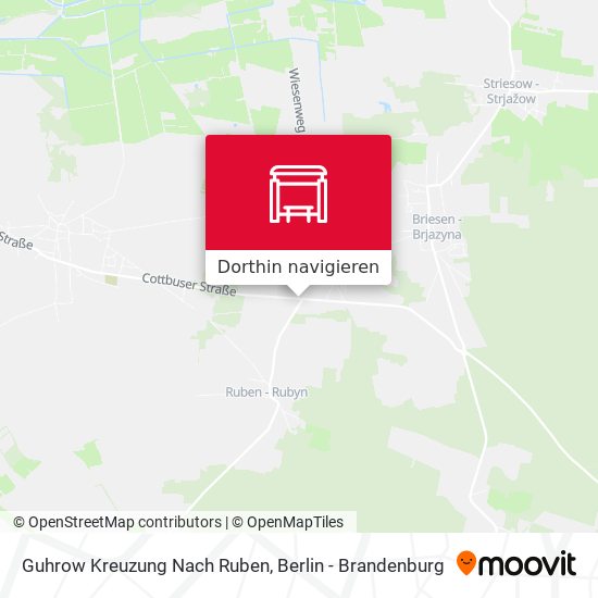 Guhrow Kreuzung Nach Ruben Karte