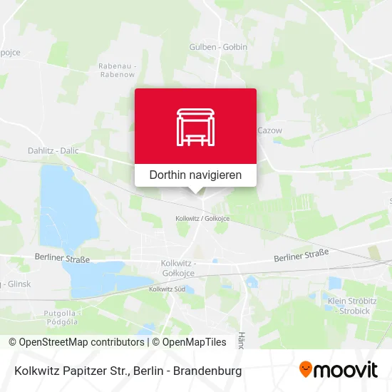 Kolkwitz Papitzer Str. Karte