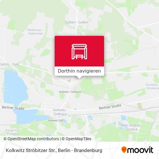 Kolkwitz Ströbitzer Str. Karte