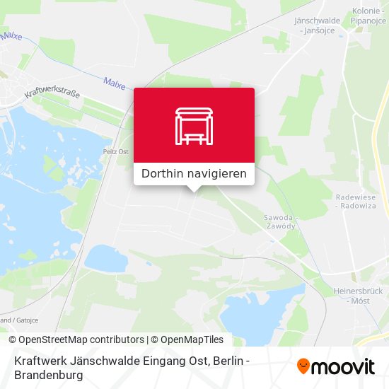Kraftwerk Jänschwalde Eingang Ost Karte