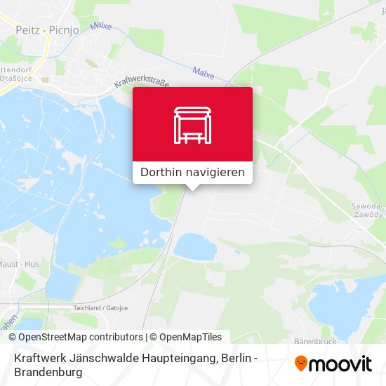 Kraftwerk Jänschwalde Haupteingang Karte