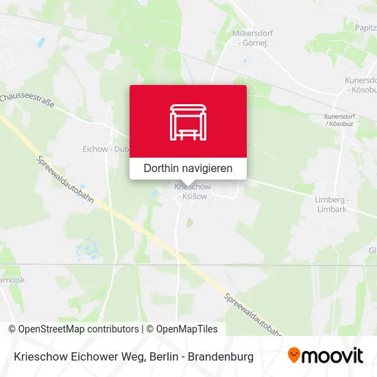 Krieschow Eichower Weg Karte