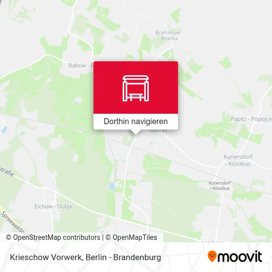 Krieschow Vorwerk Karte