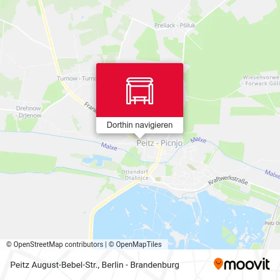 Peitz August-Bebel-Str. Karte