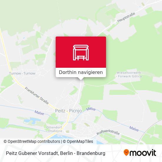 Peitz Gubener Vorstadt Karte