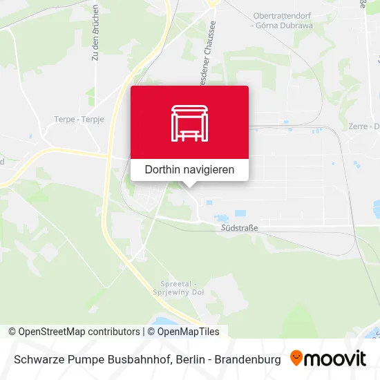 Schwarze Pumpe Busbahnhof Karte