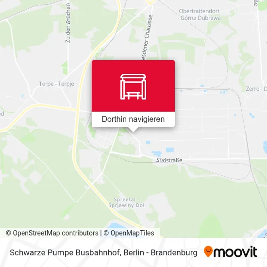 Schwarze Pumpe Busbahnhof Karte