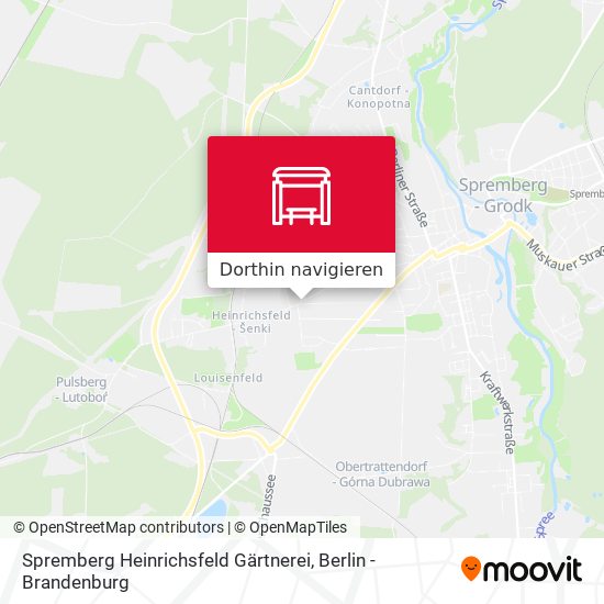 Spremberg Heinrichsfeld Gärtnerei Karte