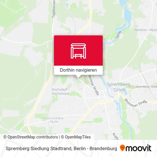 Spremberg Siedlung Stadtrand Karte