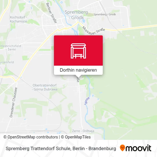 Spremberg Trattendorf Schule Karte