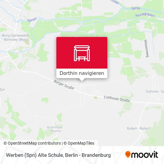 Werben (Spn) Alte Schule Karte