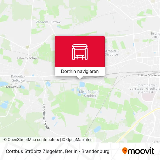 Cottbus Ströbitz Ziegelstr. Karte