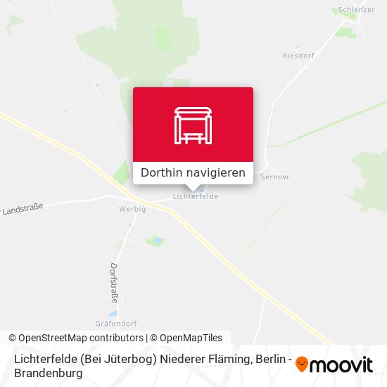 Lichterfelde (Bei Jüterbog) Niederer Fläming Karte