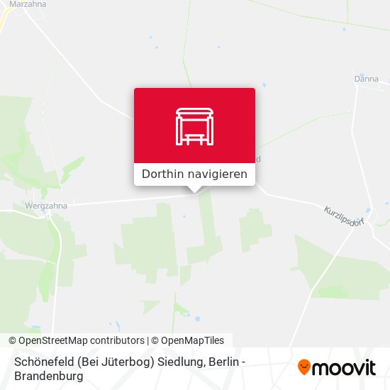 Schönefeld (Bei Jüterbog) Siedlung Karte