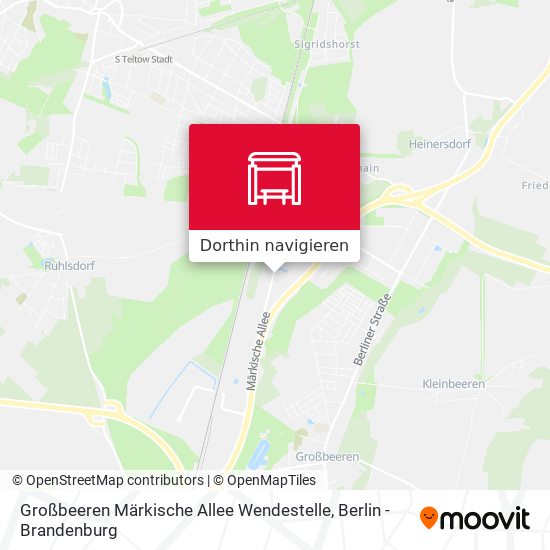 Großbeeren Märkische Allee Wendestelle Karte