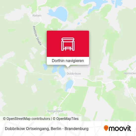 Dobbrikow Ortseingang Karte