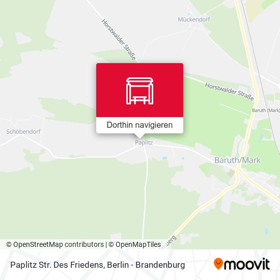 Paplitz Str. Des Friedens Karte