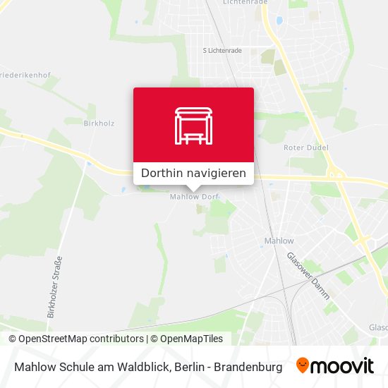 Mahlow Schule am Waldblick Karte