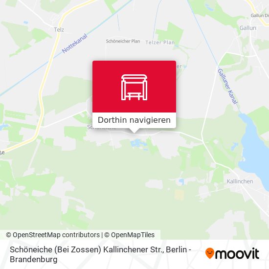 Schöneiche (Bei Zossen) Kallinchener Str. Karte