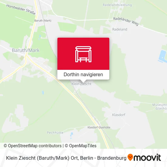 Klein Ziescht (Baruth / Mark) Ort Karte