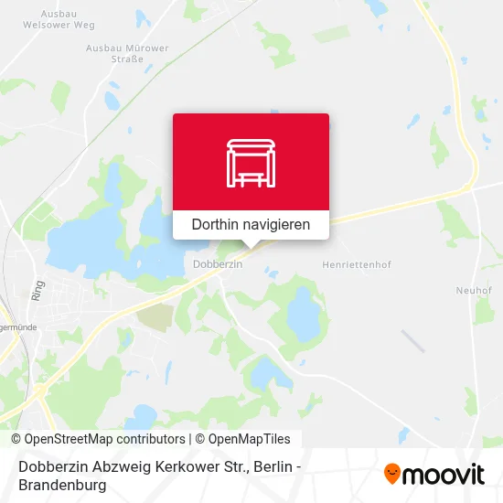 Dobberzin Abzweig Kerkower Str. Karte